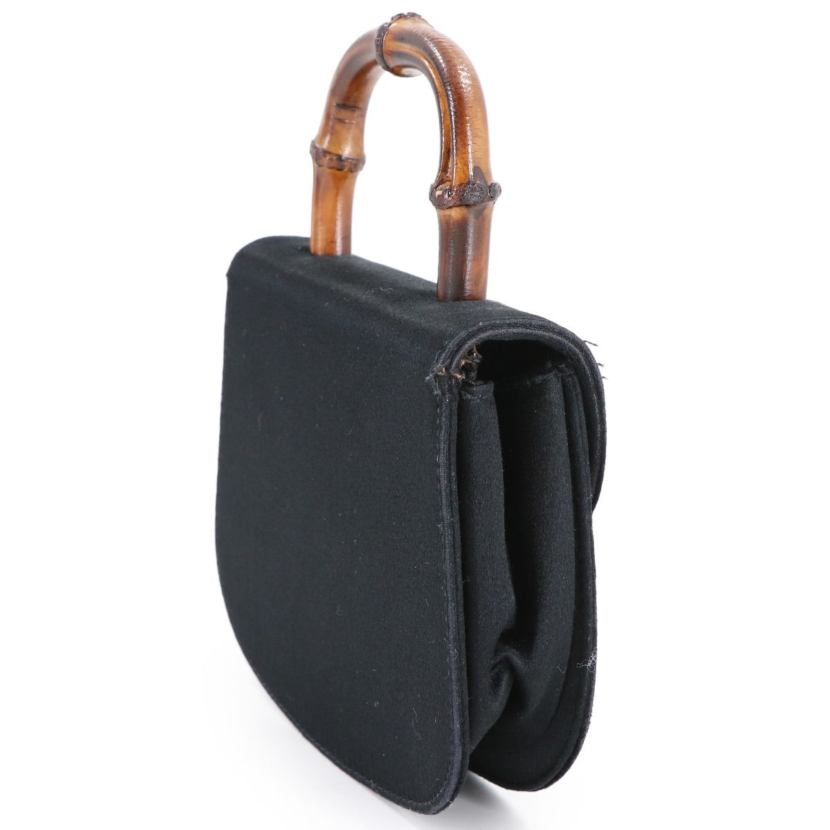 Gucci Bamboo Mini 2-Way Bag Satin Black 005 109 Gold Vintage — view 3