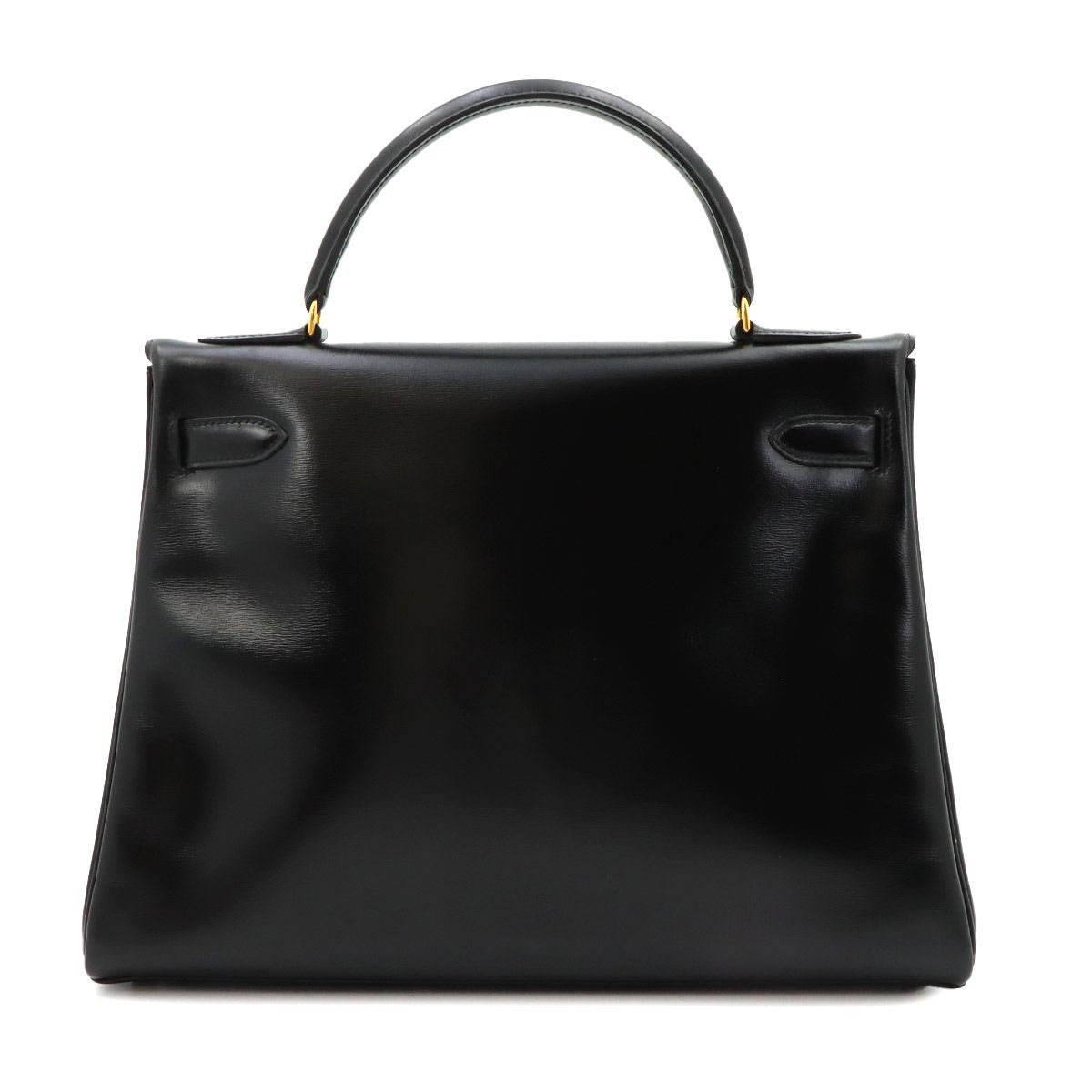 Hermes Kelly 32 Box Calf Black 2-Way Bag Retourne — view 2