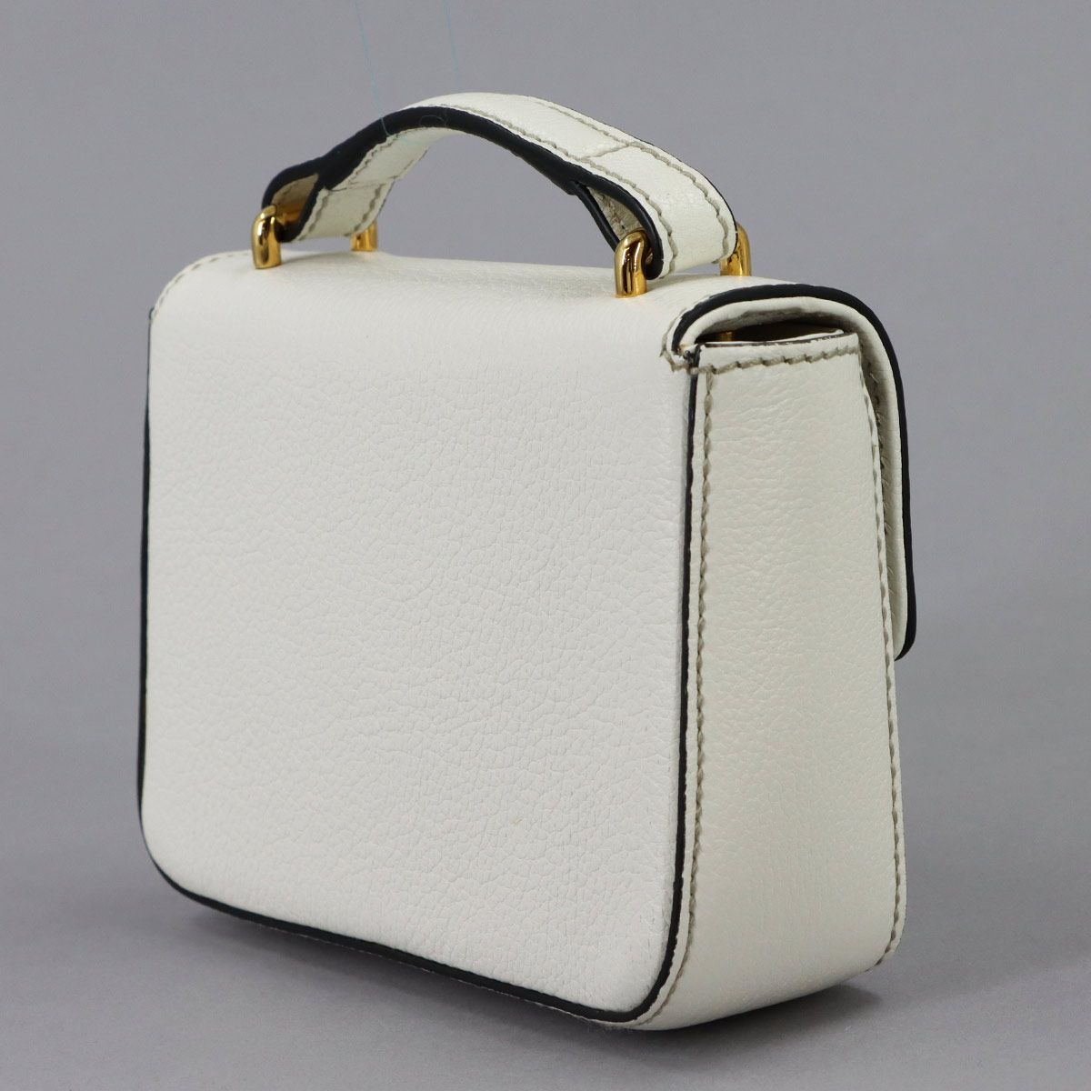 Dolce & Gabbana Rosalia Mini Top Handle 2-Way Bag Leather White — view 4