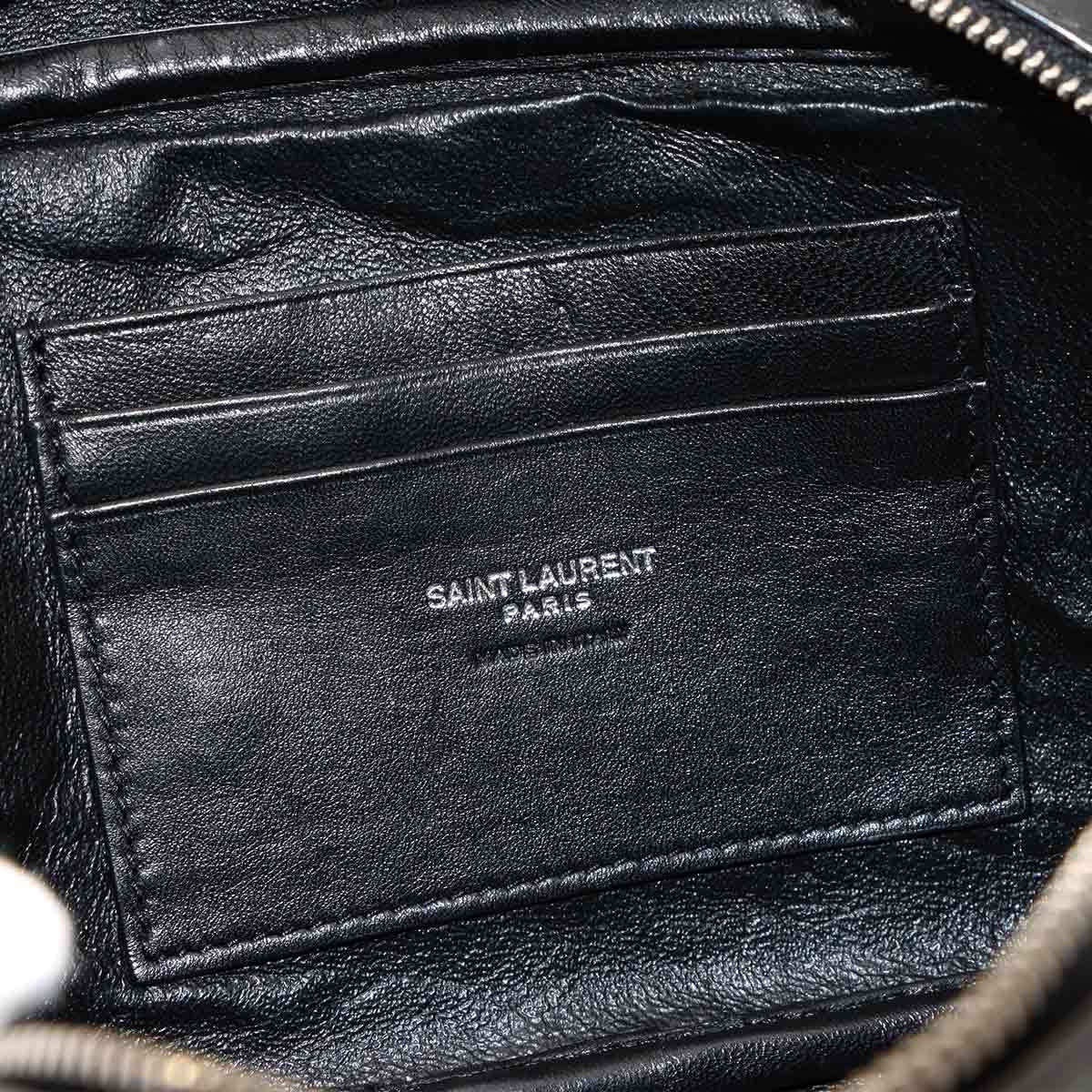 Saint Laurent Lou Camera Bag Chain Canvas Leather Beige — view 6