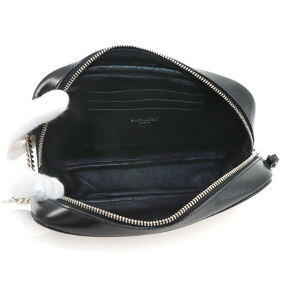 Saint Laurent Lou Camera Bag Chain Canvas Leather Beige — view 5