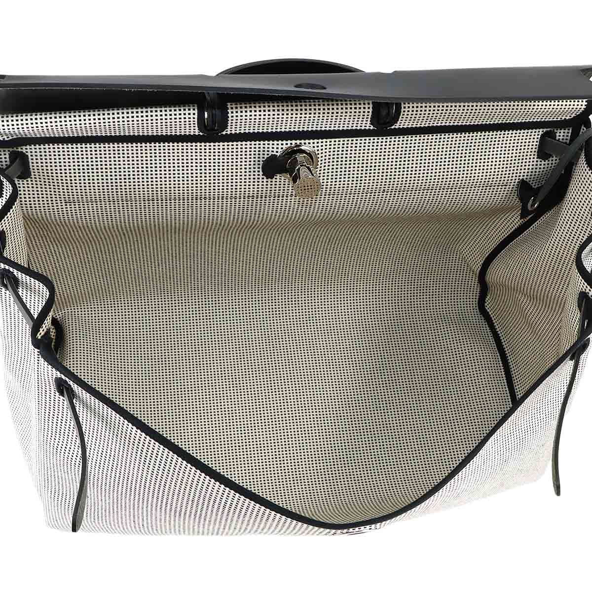 Hermes Herbag Zip Lutourne Cabin 2-Way Hand Bag Toile Kris Viking — view 7