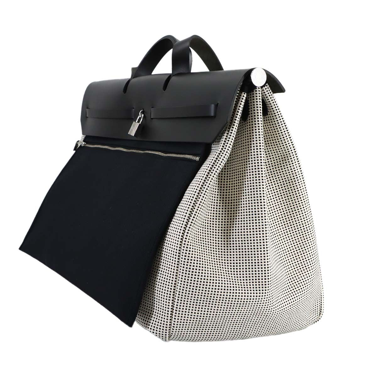 Hermes Herbag Zip Lutourne Cabin 2-Way Hand Bag Toile Kris Viking — view 4