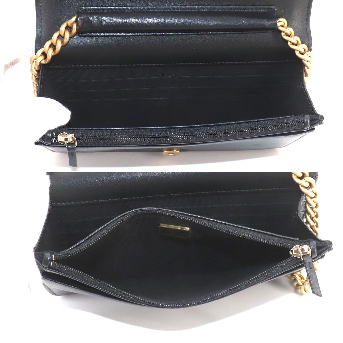Chanel Boy Chain Wallet Caviar Leather Black Shoulder Bag — view 7