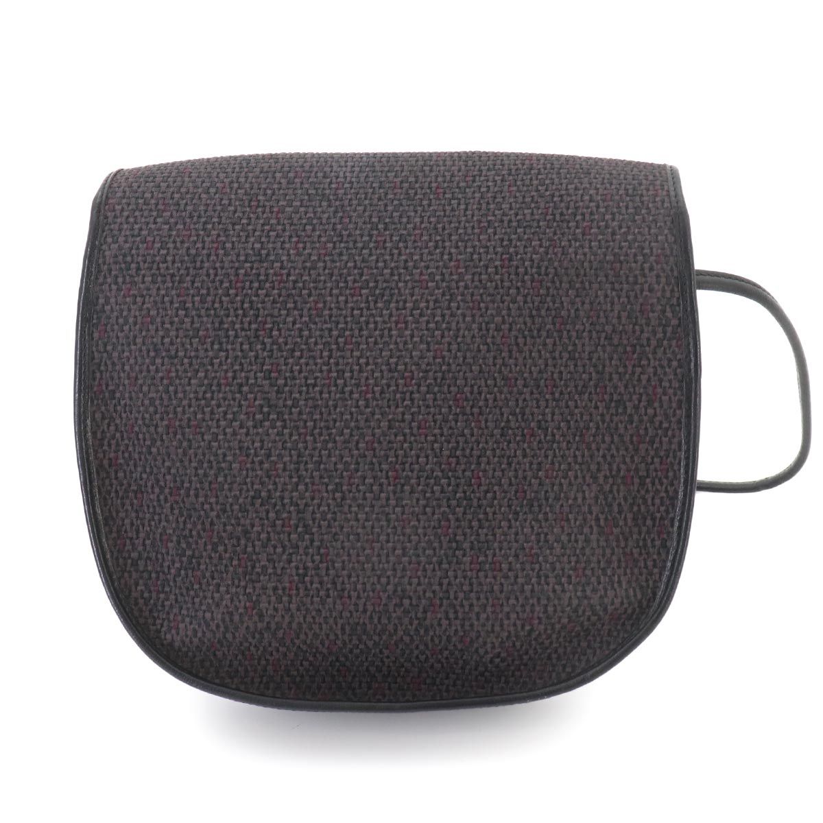 Saint Laurent Shoulder Bag Leather Gray Black Gold Vintage — view 2