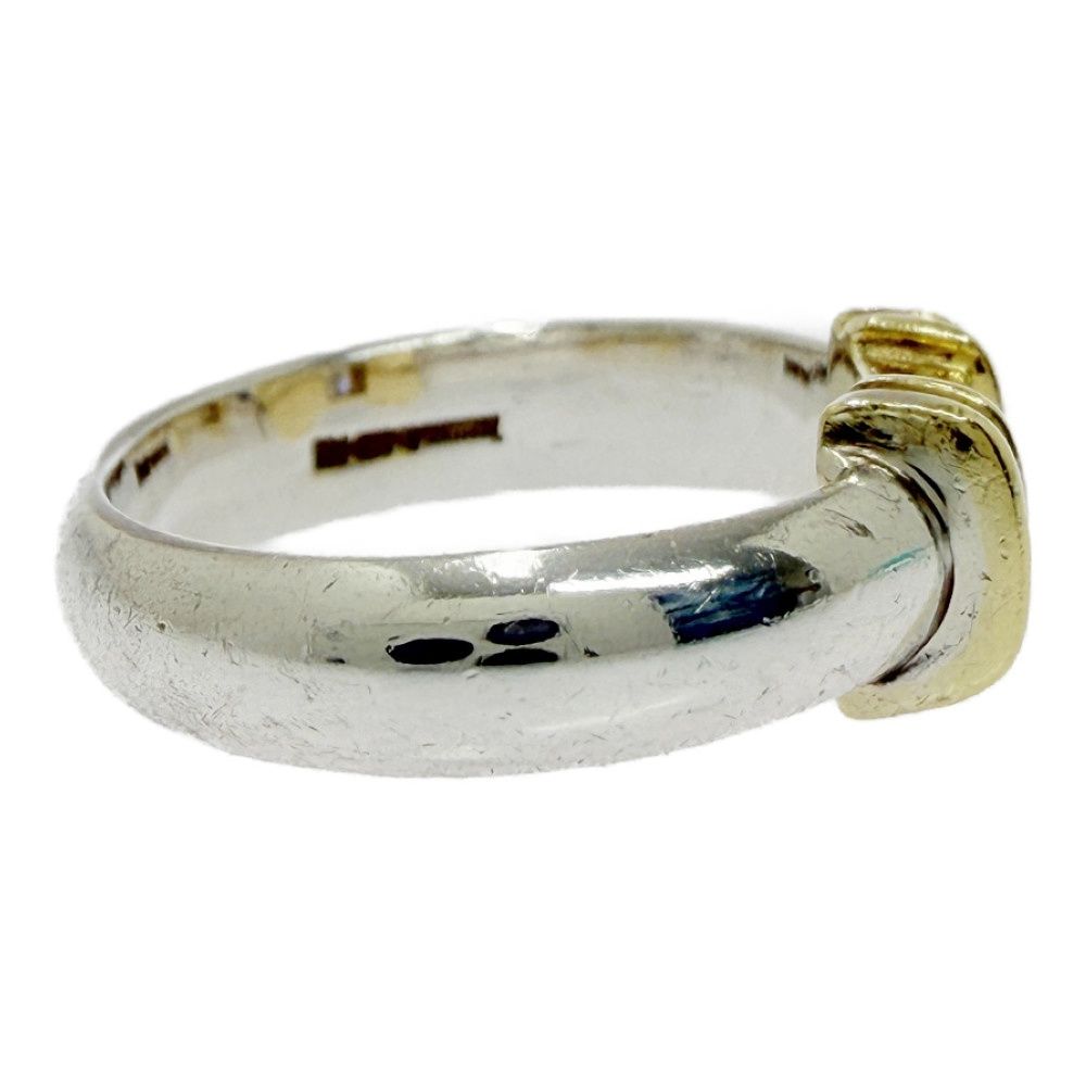 Tiffany & Co Silver Gold Stacking Bands Ring — view 4