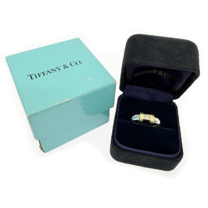 Tiffany & Co Silver Gold Stacking Bands Ring — view 8