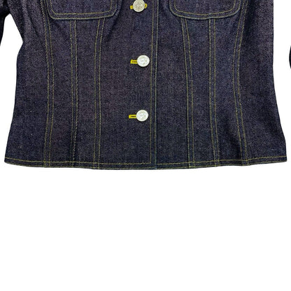Chanel 96P Vintage Cotton Denim Jacket 38 Blue — view 6