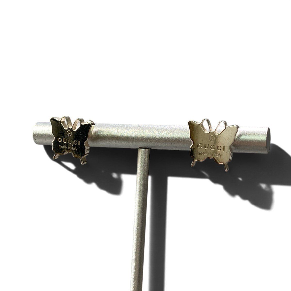 Gucci Butterfly Earrings Silver — view 2