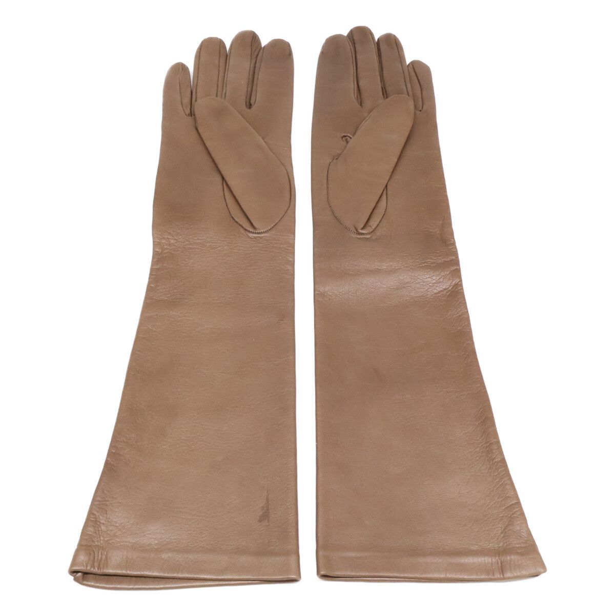 Max Mara MM Logo Leather Long Gloves — view 6