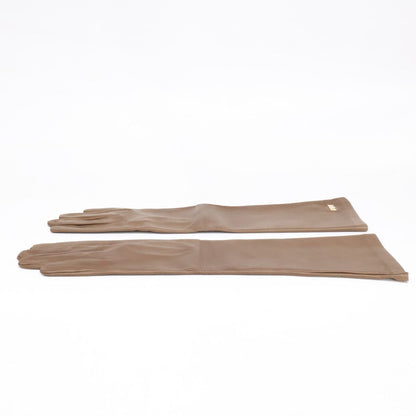 Max Mara MM Logo Leather Long Gloves — view 4