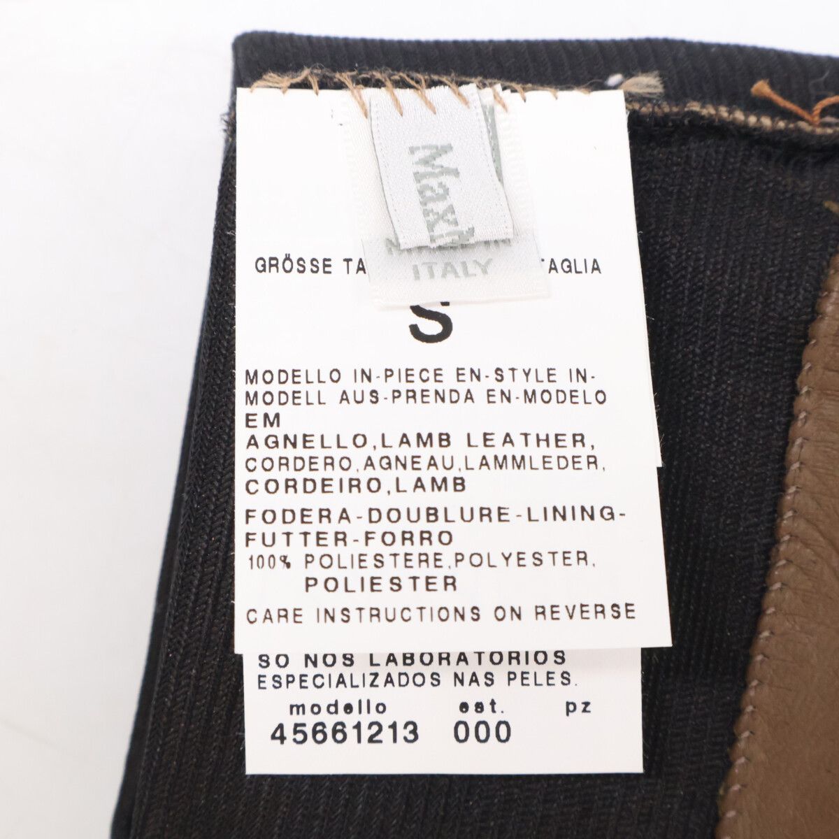 Max Mara MM Logo Leather Long Gloves — view 7