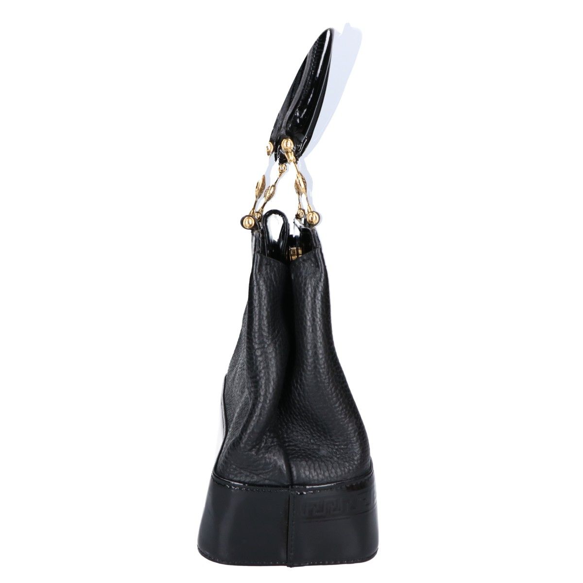 Versace Gianni Sunburst Leather Patent Handbag — view 2