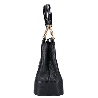 Versace Gianni Sunburst Leather Patent Handbag — view 4