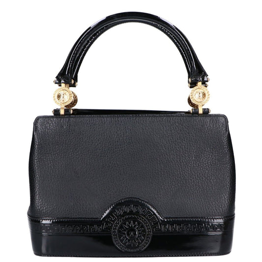 Versace Gianni Sunburst Leather Patent Handbag