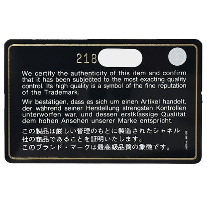 Chanel Wallet Quilted Caviar Leather Black Gold Zip Around — view 7