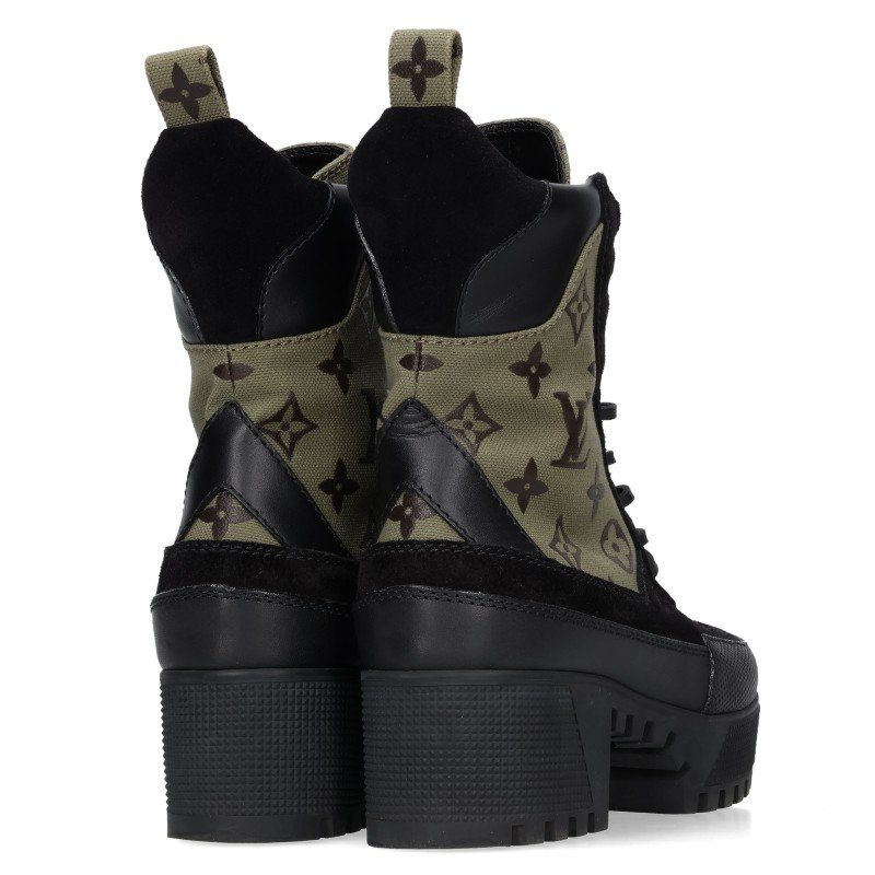 Louis Vuitton Laureate Line Monogram Platform Boots