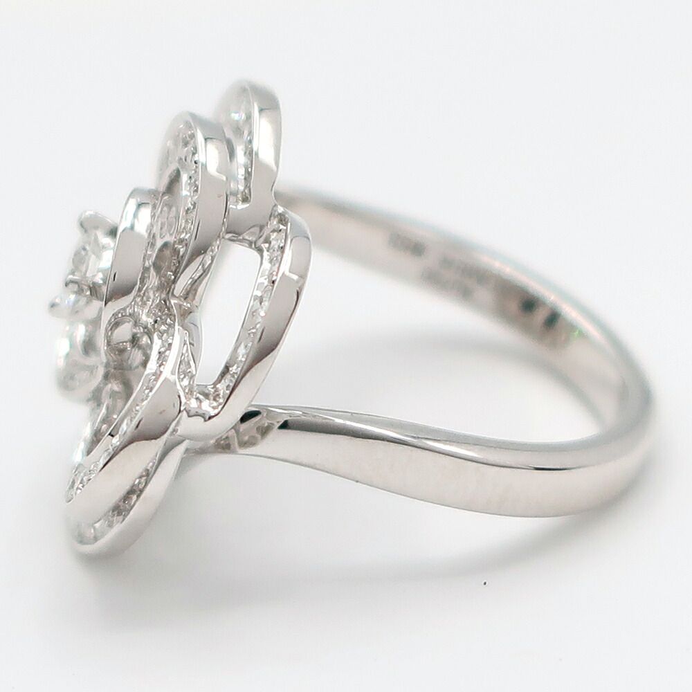 Chanel Ten Ring Camellia Diamond 750 18K White Gold — view 3