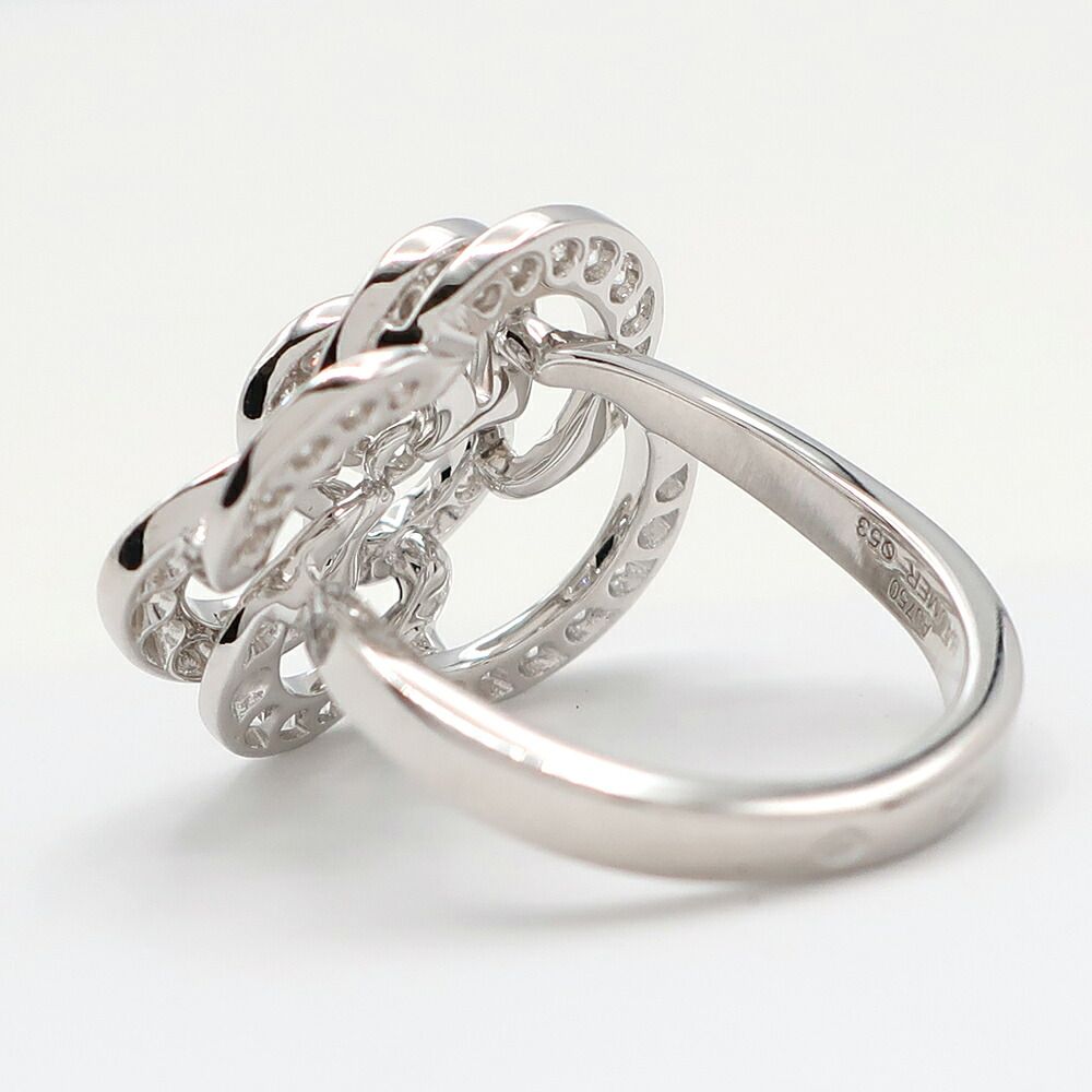 Chanel Ten Ring Camellia Diamond 750 18K White Gold — view 4