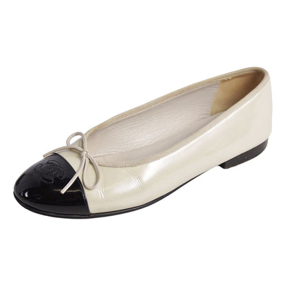 Chanel Pumps Ballerina Ribbon CC Logo Flat
