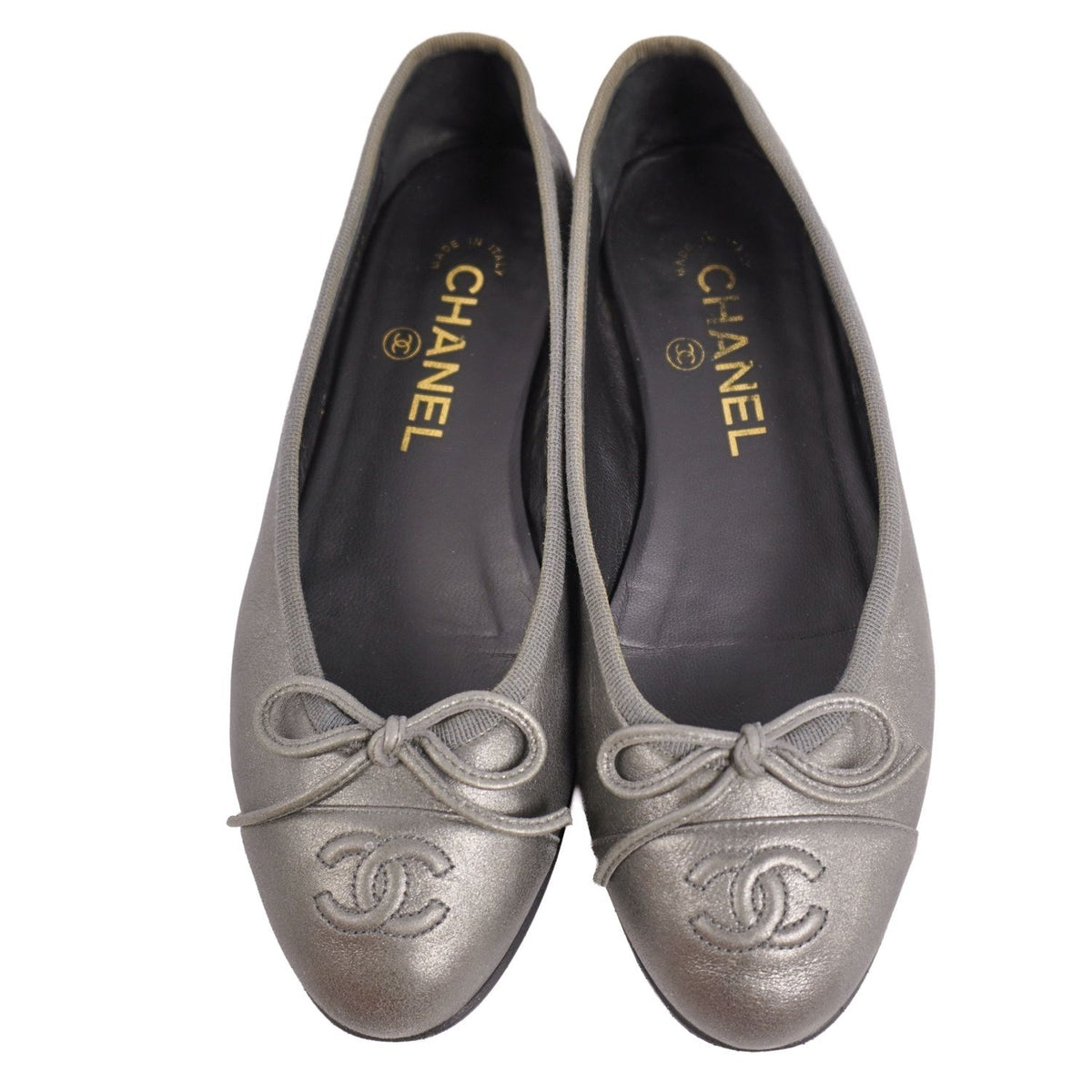 Chanel Pumps Ballerina Ribbon CC Logo Flats — view 4