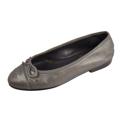 Chanel Pumps Ballerina Ribbon CC Logo Flats