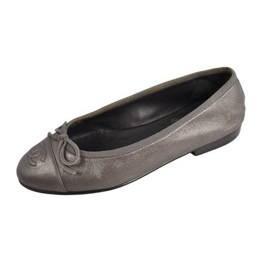 Chanel Pumps Ballerina Ribbon CC Logo Flats