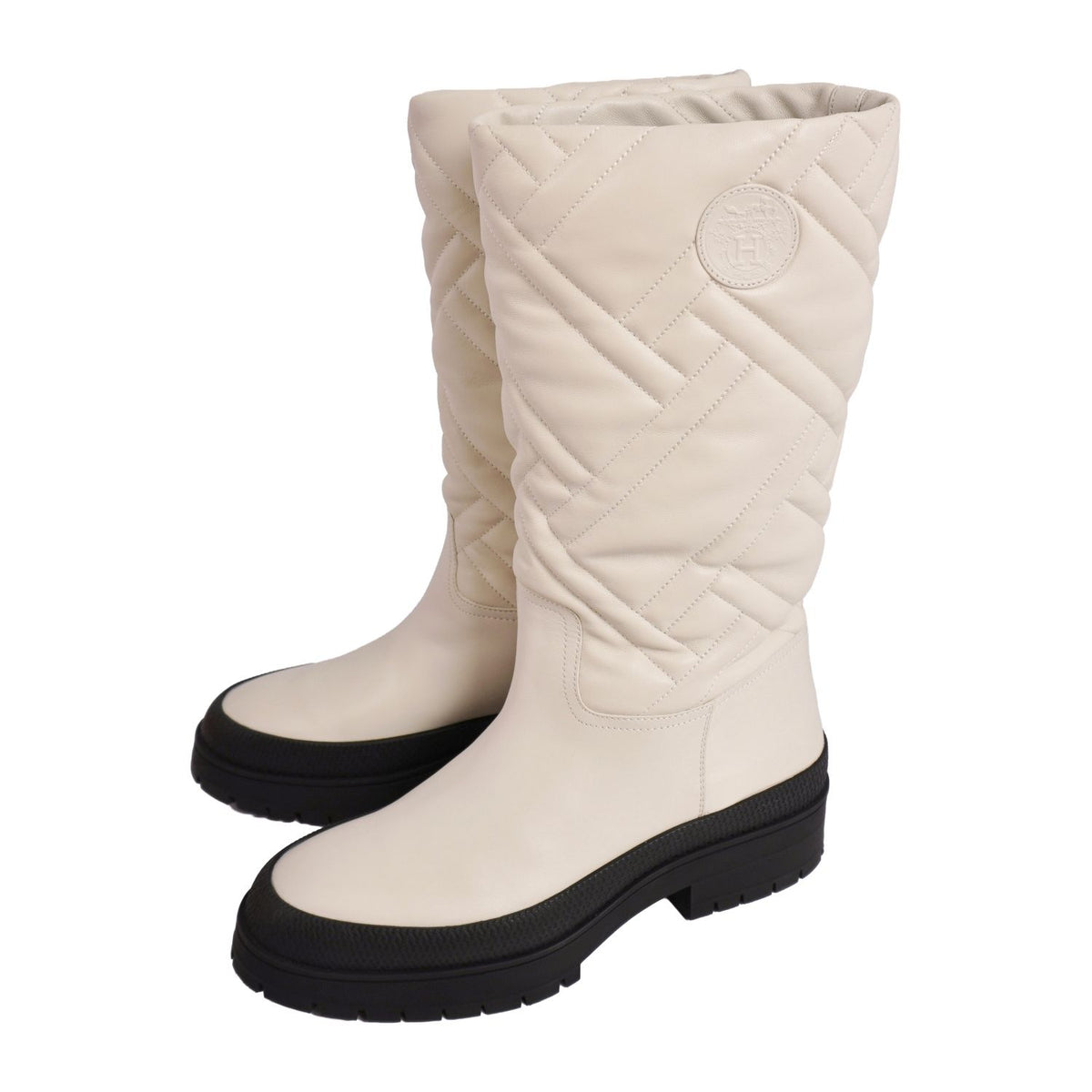 Hermes Boots Long White — view 2