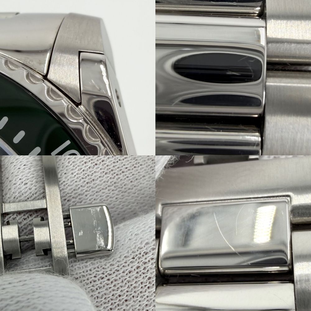 Gucci Watch Date Dive Quartz Green Dial Stainless Steel Silver — view 8
