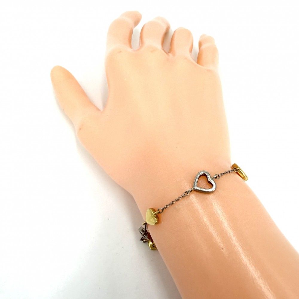 Tiffany & Co Big Bracelet Multi Heart 18K Yellow Gold White Gold — view 2