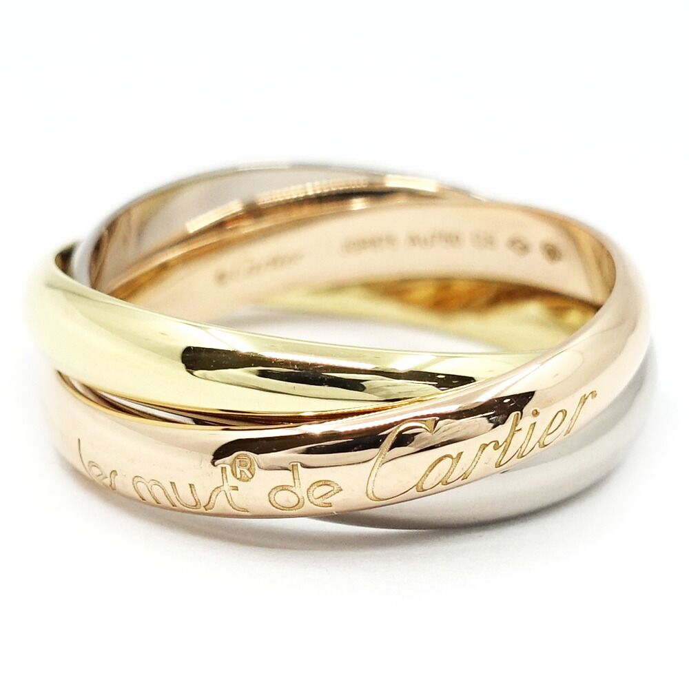 Cartier 18K Yellow Gold WG PG Trinity Ring Bullion