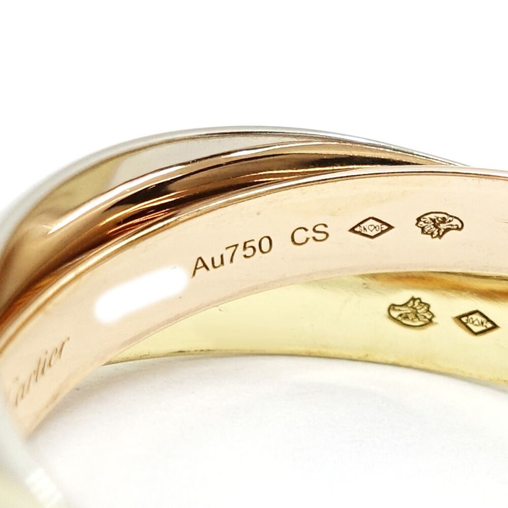 Cartier 18K Yellow Gold WG PG Trinity Ring Bullion — view 6