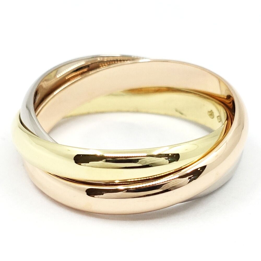 Cartier 18K Yellow Gold WG PG Trinity Ring Bullion — view 3