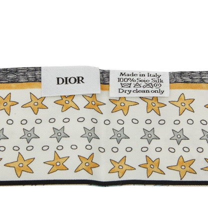 Dior Mizza Tarot Etoile Star Scarf White Multicolor Silk — view 3