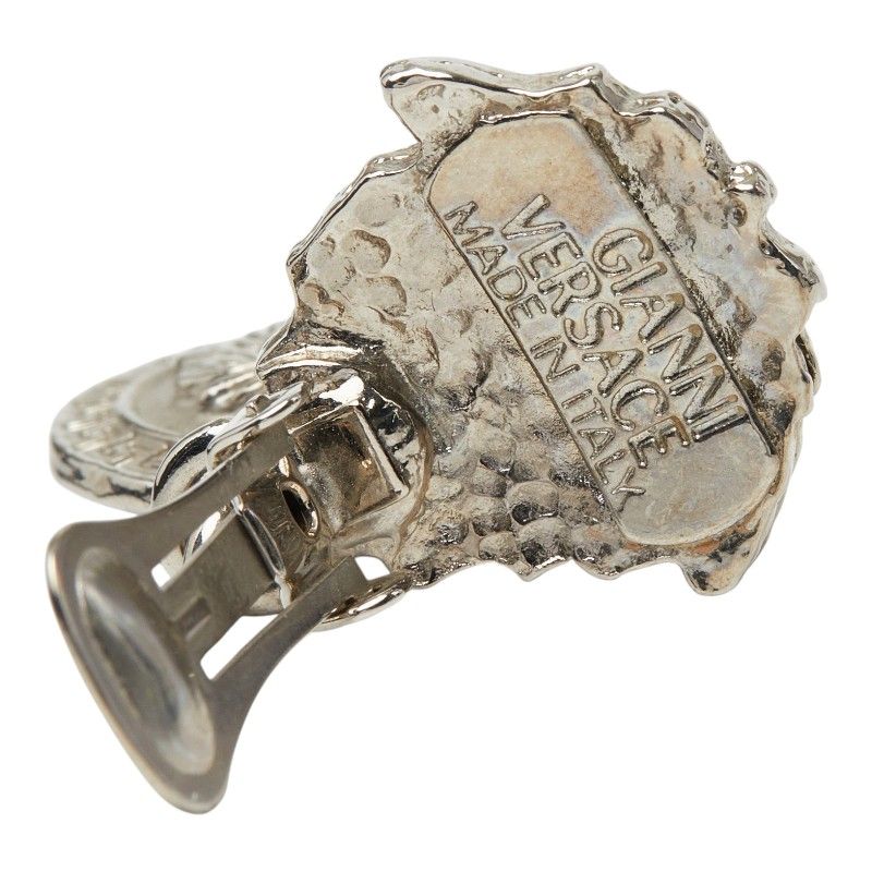 Versace Medusa Logo Earrings Silver Metal — view 4