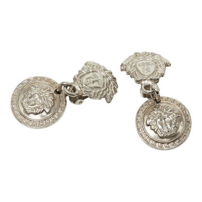 Versace Medusa Logo Earrings Silver Metal — view 2