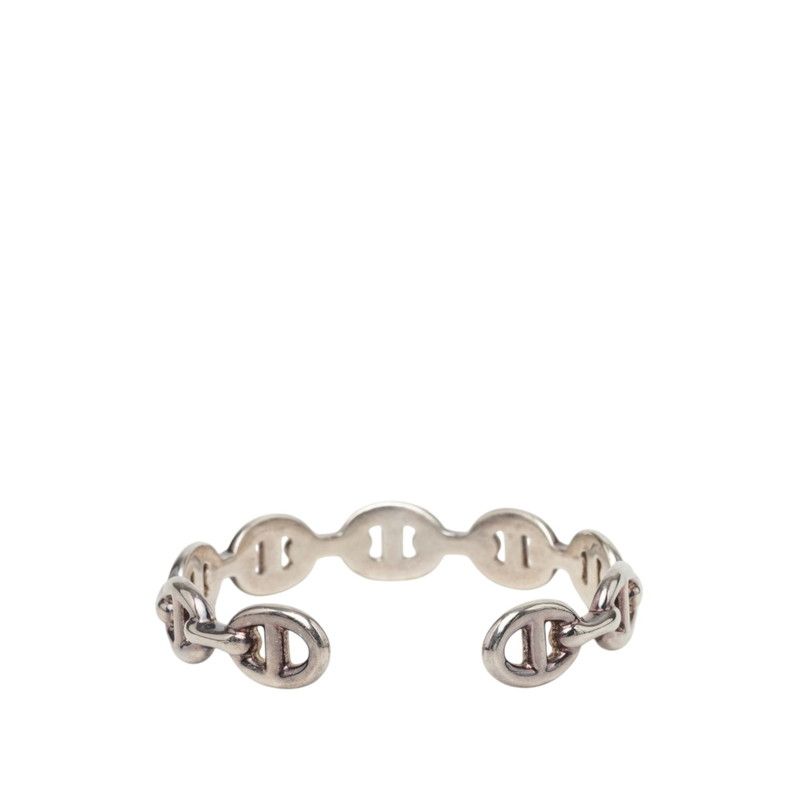 Hermes Chaine D'Ancre Enchainee ST Bangle Silver Bracelet — view 3
