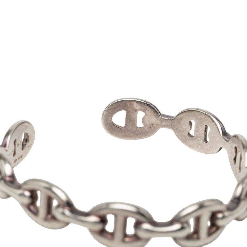 Hermes Chaine D'Ancre Enchainee ST Bangle Silver Bracelet — view 4
