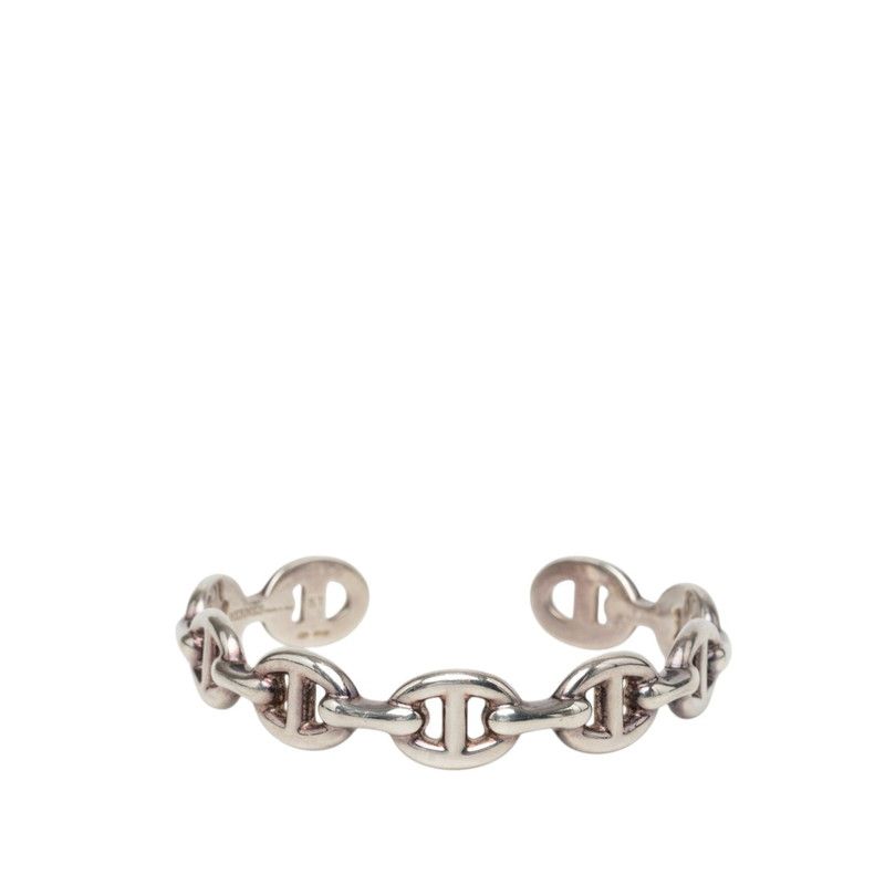 Hermes Chaine D'Ancre Enchainee ST Bangle Silver Bracelet