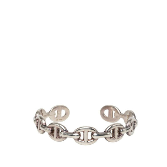 Hermes Chaine D'Ancre Enchainee ST Bangle Silver Bracelet
