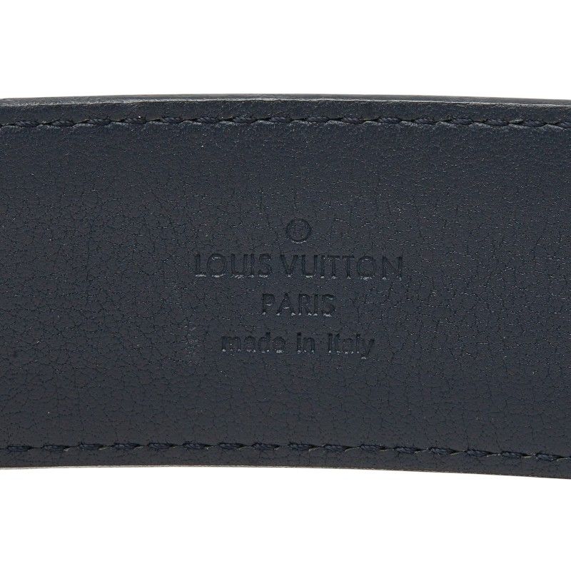 Louis Vuitton Monogram Ceintur Belt 85 34 Blanc White Gray Navy Leather — view 6