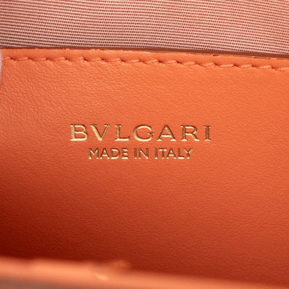 Bvlgari Logo 2-Way Shoulder Bag Orange Leather — view 5