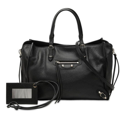 Balenciaga Paper A6 2-Way Shoulder Bag Black Leather — view 8