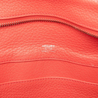 Hermes Atlas 35 Handbag Red Silver Taurillon C Ence — view 6