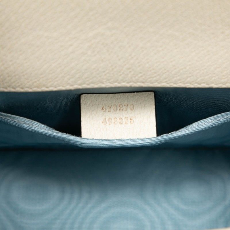 Gucci Bee&star Mini Sylvie 2-Way Shoulder Bag White Leather — view 6