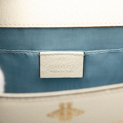 Gucci Bee&star Mini Sylvie 2-Way Shoulder Bag White Leather — view 5