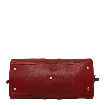 Saint Laurent Line Cabas Chic Handbag Red Leather — view 3