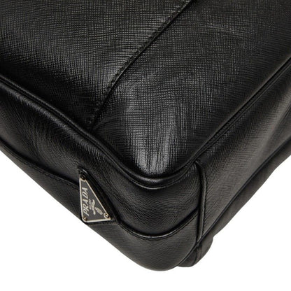 Prada Crossbody Carry on Shoulder Bag Black Saffiano Leather — view 7