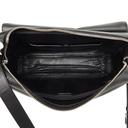 Prada Crossbody Carry on Shoulder Bag Black Saffiano Leather — view 8