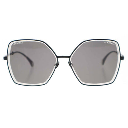 Chanel Pearl Code Butterfly Frame Sunglasses Black 59 Eyewear — view 3